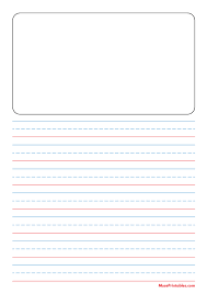 Printable Blue And Red Story Handwriting Paper 5 8 Inch Portrait For A4 Paper Free Download At Https Museprintables Com D In 2020 Handwriting Paper A4 Paper Paper