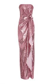 Prabal Gurung Strapless Gathered Sequin Gown In Pink Modesens Designer Evening Dresses Tulle Gown Darling Dress