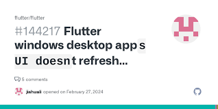Flutter windows desktop app`s UI doesn`t refresh occasionally · Issue # 144217 · flutter/flutter · GitHub