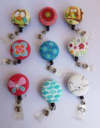 Retractable Id Badge Holder Nurses Name Badge Teacher Fabric Etsy Retractable Id Badge Holder Nurse Badge Holders Badge Holders