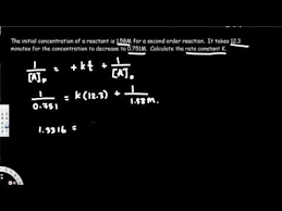 Integrated Rate Law Problems Zero First Second Order Reactions Half Reactions Chemistry Problem