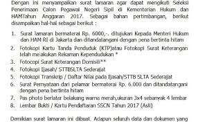 Format surat pernyataan cpns kemenkumham 2019. Contoh Surat Lamaran Cpns Kemenkumham Sarjana Cute766