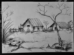 Karakale Cizim Nature Sketches Pencil Pencil Art Drawings Drawing Scenery
