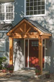 Timber Frame Portico With Gable Roof Designed And Built By Georgia Front Porch Gable Roof Design Porch Remodel House With Porch