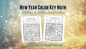 See more ideas about color by numbers, coloring pages, math coloring. New Year Color Key Math The Curriculum Corner 123