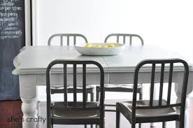 Maybe you would like to learn more about one of these? Gray And White Painted Kitchen Table She S Crafty