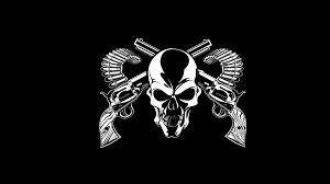 Wonderful desktop wallpapers (43 wallpapers). Skull And Guns With Green Backgrounds Wallpaper Cave