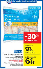 Offre Filets De Cabillaud Surgeles Carrefour Chez Carrefour Market