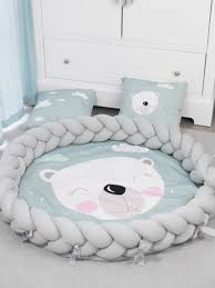 Braided Baby Playmat 2in1 Premium 3 Colours Available Crawl Mat Kids Play Rug Crib Bumper In 2020 Baby Crib Sets Baby Room Decor Nursery Bedding