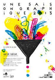 Herve Tullet Poster For Une Saison Graphique 13 Typography Poster Graphic Design Logo Illustrations And Posters