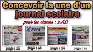 Maybe you would like to learn more about one of these? Francais Concevoir La Une D Un Journal Journal Pour Les Classes De 2a C Youtube