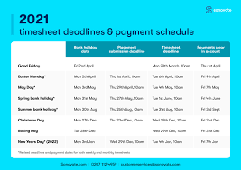List of bank holidays uk 2021 include national and local holidays for england, wales, northern ireland and scotland. Bank Holiday Deadlines And Payment Dates