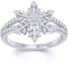 Disney Fine Jewelry 1 4 C T T W Diamond Frozen Snowflake Ring In Sterling Silver Disney Frozen S Fine Silver Jewelry Frozen Jewelry Silver Jewelry Pendant