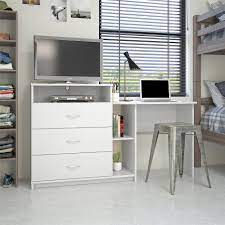 Desk and tv stand combo. Ameriwood Home Somerset 3 In 1 Media Dresser And Desk Combo White Walmart Com Walmart Com
