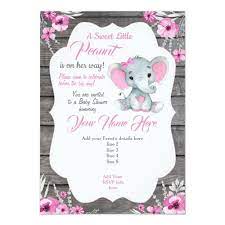 Pink Gray Elephant Invitation Editable Zazzle Com Elephant Baby Shower Invitations Baby Shower Invitations Pink Elephants Baby Shower