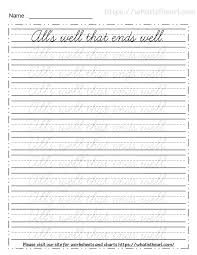Practice your penmanship with these . Tracing Cursive Letters Worksheets Proverbs Your Home Teacher