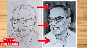 How to draw Dr. Bidhan Chandra Roy pencil sketch/ The National Doctor's day  easy face drawing.