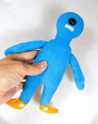 One Eyed Blue Monster In Sneakers Stuffed Animal For Kids Etsy Handmade Plushies Animals For Kids Dolls Handmade