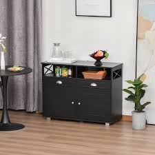 Equipped with 1 door and 3 drawers for ample storage space, this sideboard will make a practical as well as decorative addition to your home decor. Homcom Sideboard Buffet Storage Cabinet Server Console Table With Drawers For Living Room Dining Room Overstock 33952367