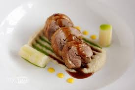 Duck Leg With Salsify Mandarin Basil And Quince Recipe Food Plating Food Food Presentation