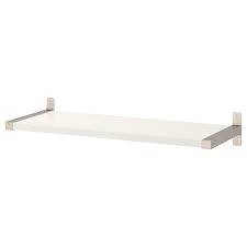 Believe the culprit is the nail that you need to use to nail the board to the actual metal bracket. Bergshult Granhult White Nickel Plated Wall Shelf 80x30 Cm Ikea