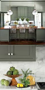 Cabinetry And Island Are Painted Sherwin Williams Pewter Green Sw6208 The Wall Color Is Oyster Ba Green Kitchen Cabinets Walnut Kitchen Chairs Kitchen Remodel