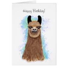 Cute Alpaca Happy Birthday Zazzle Com Cute Alpaca Happy Birthday Cards Alpaca