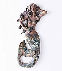 Wind Weather Indoor Outdoor Mermaid Wall Sculpture 7 W X 15 25 H X 1 75 D Mermaid Sculpture Mermaid Wall Decor Mermaid Wall