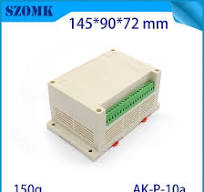 Electronics Plastic DIN Rail Mount Enclosure with Terminal Blocks