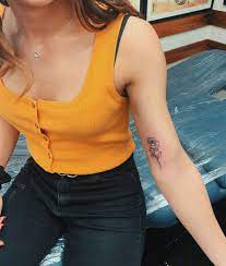 Fine Line Rose Tattoo Arm Tattoos For Women Forearm Inner Arm Tattoos Arm Tattoo