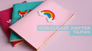 Gokkusagi Defter Yapimi Kendin Yap Diy Rainbow Notebook Defter Gokkusagi Not Defteri