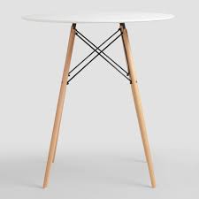 Round White Lacquer Evie Pub Table White Round Tables Round Bar Table Table