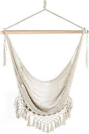 Cotton hammock swing chair round hanging chair,handmade knitted macrame beige bohemian hammock chair swing with pocket for indoor,outdoor,bedroom,yard,garden (white) 5.0 out of 5 stars 2 $51.89 $ 51. Chihee Soft Spun Cotton Hammock Chair 13 Cool Outdoor Decor Gems You Won T Believe Are From Amazon All Under 40 Popsugar Home Photo 4