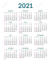 Share the ramazan calendar 2021 or ramadhan timing of sehar time (sahur, sehr or sehri) and iftar time with your friends and family and know all about ramzan. Pocket Calendar Layout For 2021 Year English Template With Dates Royalty Free Cliparts Vectors And Stock Illustration Image 150343589