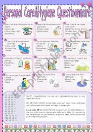 A Questionnaire To Practice Personal Care Products And Frequency Adverbs Su Personal Hygiene Worksheets Personal Hygiene Activities Social Emotional Activities