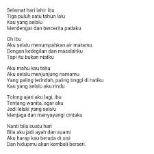 Berikut kutipan lirik lagunya walaupun hilang kenangan ini larutkan senja menanti kau pergi tinggal sendiri ku nanti tak kunjung …. Teh Tarik Gelas Besar Selamat Hari Lahir Ibu Azibib