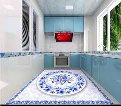 White floor tiles non slip. Custom 3d Floor Decals Blue And White Floor Murals Wear Non Slip Self Adhesive Pvc Vinyl Floor Tile Floor Mural Custom 3d3d Flooring Aliexpress