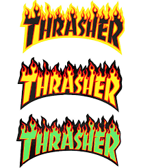 Thrasher Flame Logo Sticker Zumiez Thrasher Brand Stickers Thrasher Flame