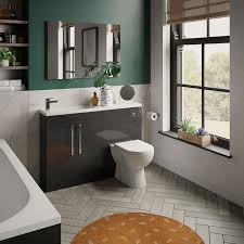 Haywood grey modern sink vanity unit + toilet package the minimalist haywood gloss grey and driftwood effect vanity unit and toilet package is ideal for adding a sophisticated touch to any bathroom. Beautiful Fitted Bathrooms Avanti West Midlands