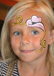 These are perfect for the girls that want to join in the fun of dressing up for halloween but don't want to look too. Cowboy Face Paint Kinderschminken Kinder Schminken Cowgirl Schminken Madchen