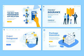 Set Of Business Web Page Designs Webpage Design Webpage Template Task Management