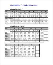 17 clothing size chart templates word excel formats