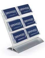 The claimed multiple business card holder is used for displaying a plurality of sets of business cards within one body. Clear Acrylic Business Card Holder 6 Pocket Countertop Display