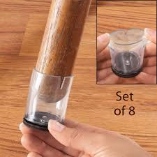 Clear Floor Protectors Set Of 8 From Walter Drake Stay On Floor Protectors Easily Slip On Chair Stool Or Table L Plastic Flooring Household Hacks Chair Legs