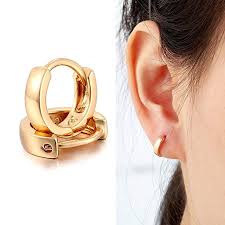 .earrings, cuff earrings, ear jackets, earrings for girls gold hoop earrings dainty hoop earrings small hoop earrings modern thin endless hoop pearl drop disc celestial sun dangle gift star hoop earrings, star earrings, silver star hoops, huggie hoop earrings, charm earrings, silver earrings. Windshow Slim Cute Brass With 18k Yellow Gold Plated Mini Small Cirlces Huggie Hoop Earrings For Women Girls Ki Hoop Earrings Style Mini Hoop Earrings Earrings