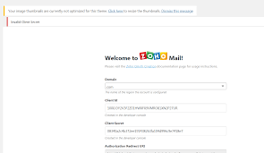 Invalid Client Secret Error For Zoho Mail Wordpress Plugin