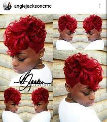 Ig Angiejacksoncmc Arkansas Hairstylist Hair Color For Dark Skin Short Quick Weave Hairstyles Short Red Hair