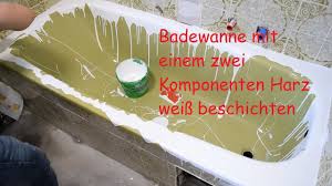 Seht euch an wie es geworden ist. Badewanne Bei Kevin Mit Zweikomponenten Harz Neu Beschichten Youtube