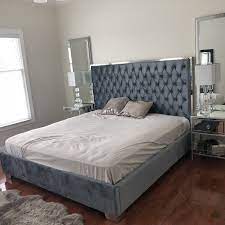 Spadaro Tufted Upholstered Platform Bed Grey Bedroom Decor Upholstered Platform Bed Luxury Room Bedroom