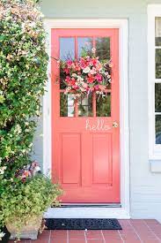Living room with metal even so, having your home's exterior walls repainted every seven to 10 years is well worth the effort and investment. Florida Citrus Wedding By Sarah Ben Southern Weddings Coral Front Doors Coral Door Front Door Colors